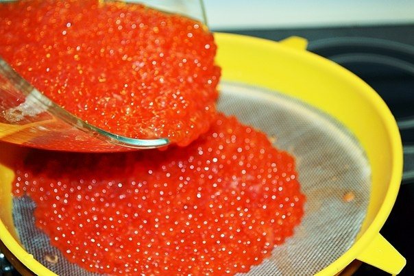 Малосольная красная икра