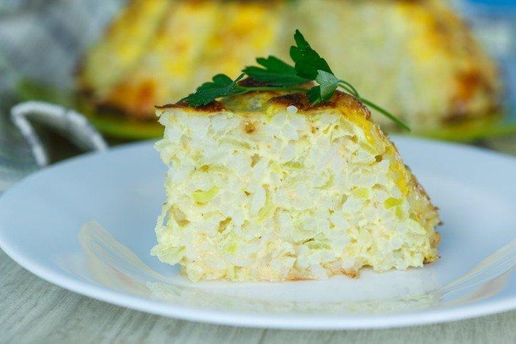 Запеканка из риса и кабачков - Блюда из риса рецепты